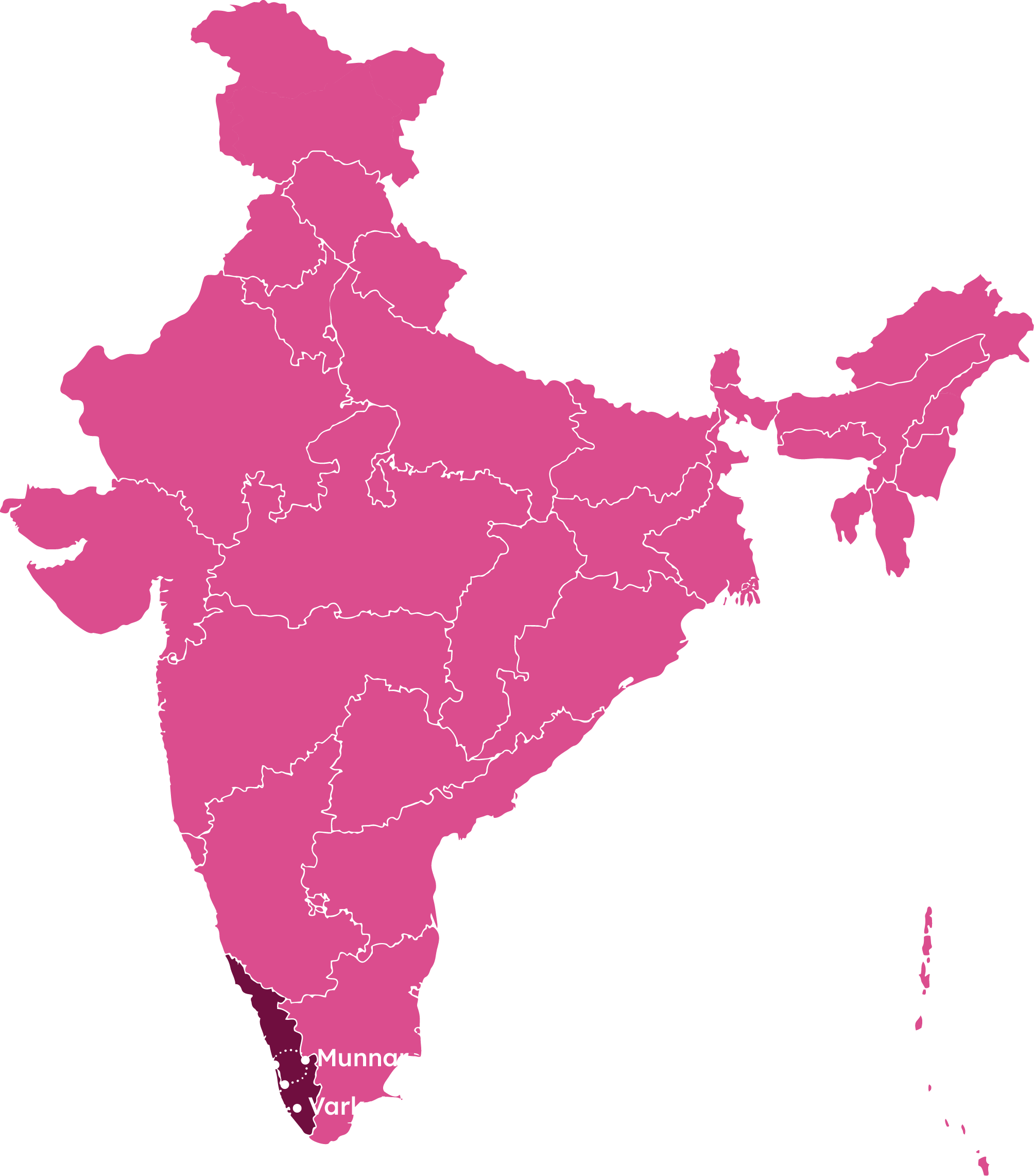 Map of Kerala