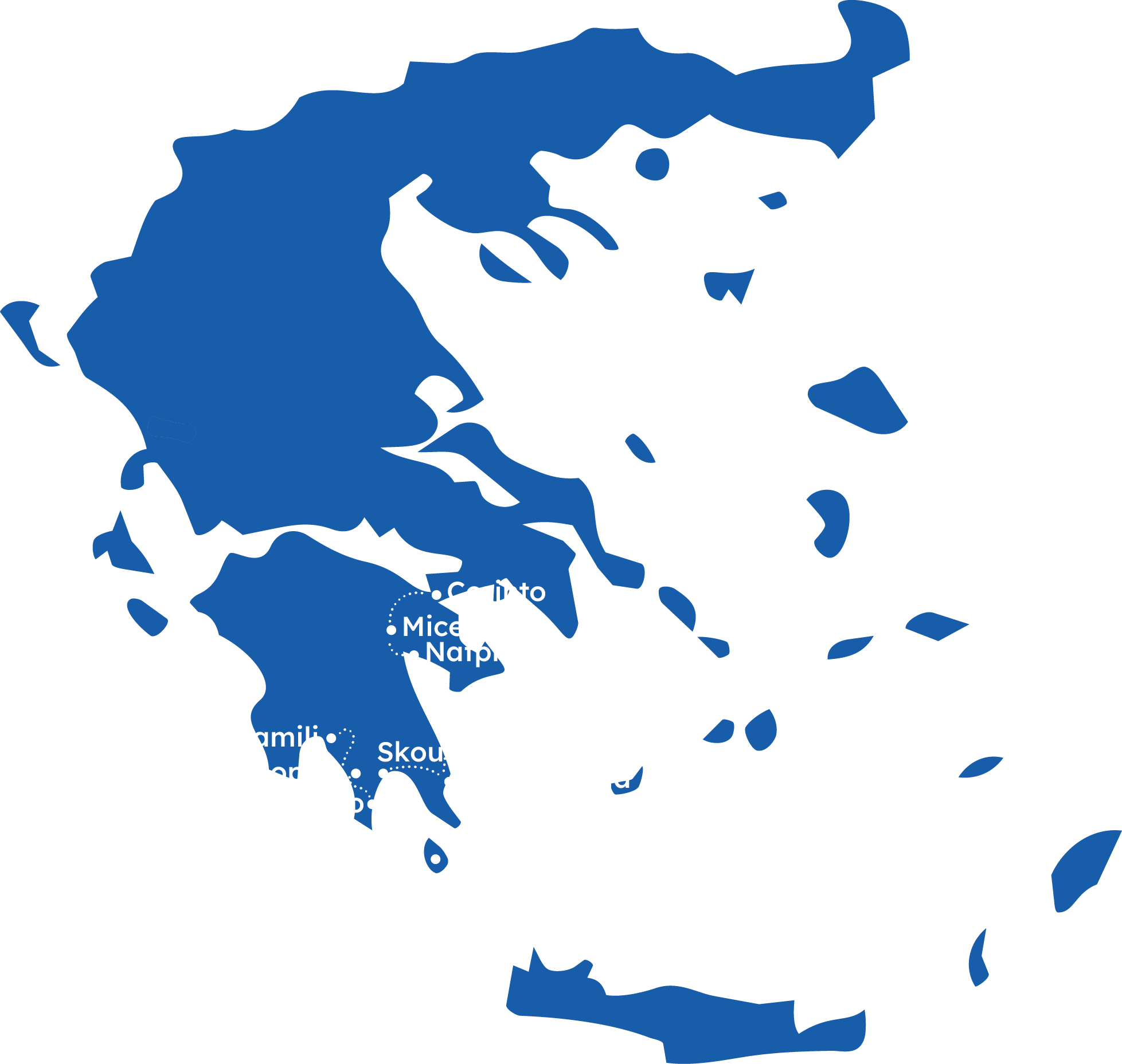 Map of Peloponneso