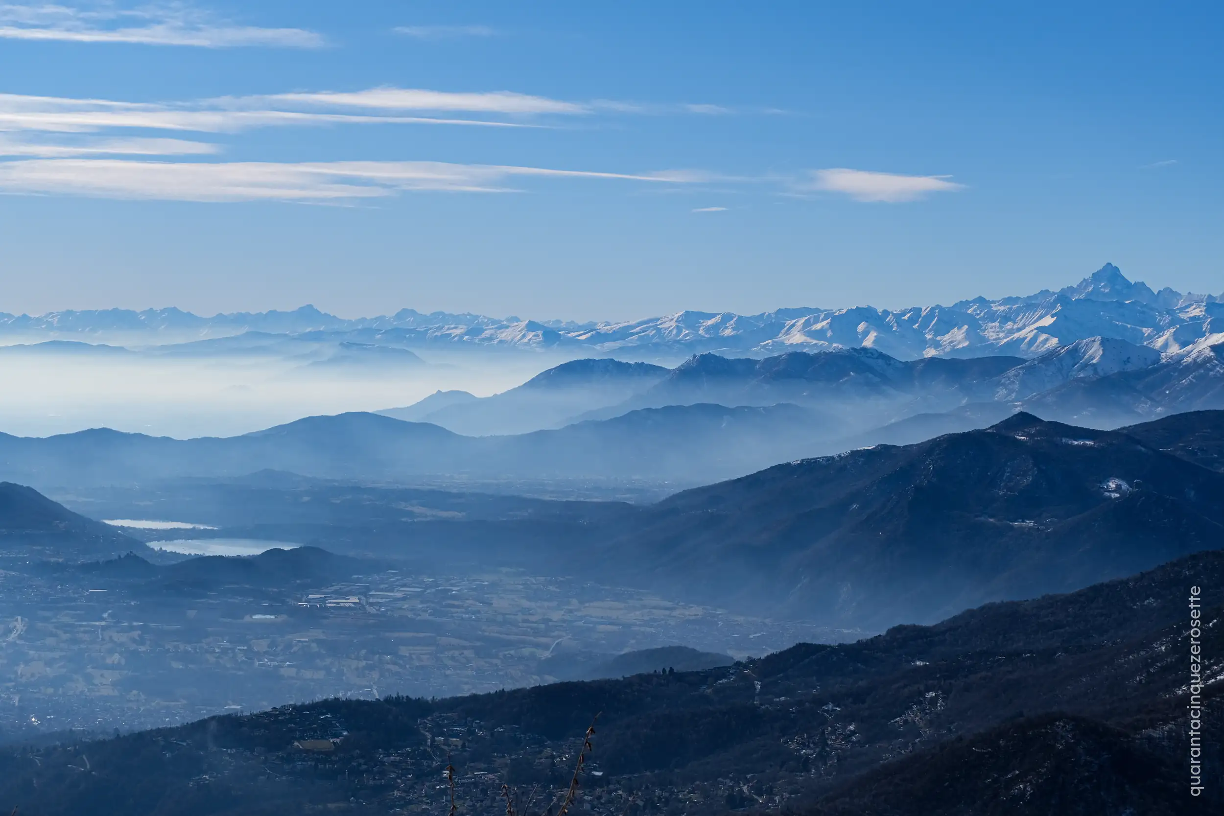 Monviso e val di Susa dal Musinè