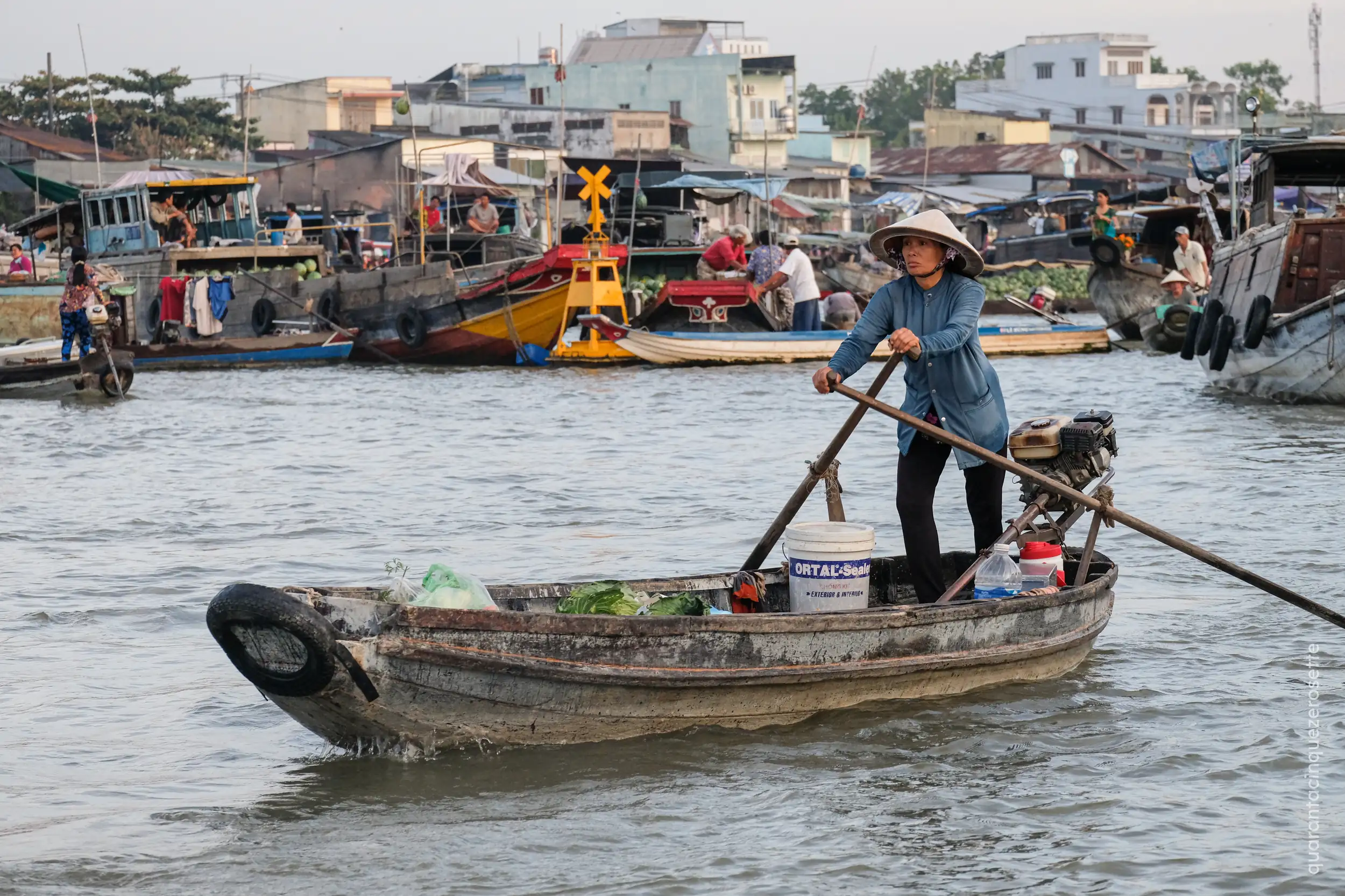 Mercato fluviale di Can Tho