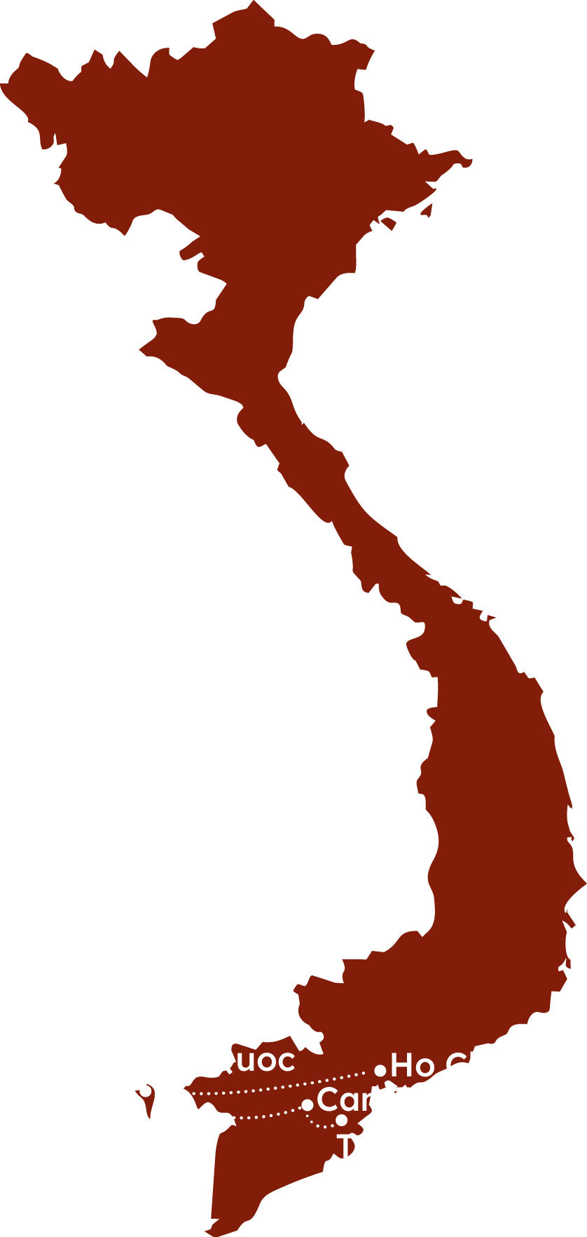 Map of Vietnam del Sud